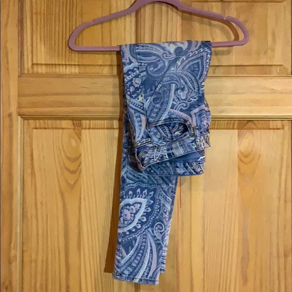 AE super stretch skinny jeans paisley 4